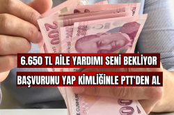 6.650 TL Aile Yardımı Seni Bekliyor Başvurunu Yap Kimliğinle PTT’den Al