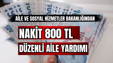 Aile ve Sosyal Hizmetler Bakanlığından Nakit 800 TL Düzenli Aile Yardımı?
