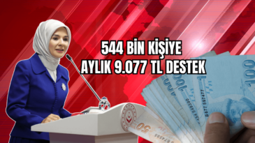 544 Bin Kişiye Aylık 9.077 TL Destek