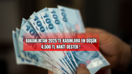 Bakanlıktan 2025’te Kadınlara En Düşük 4,500 TL Nakit Destek  