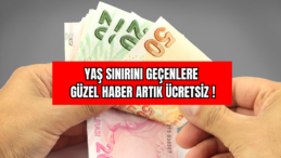 Yaş Sınırını Geçenlere Güzel Haber Artık Ücretsiz!